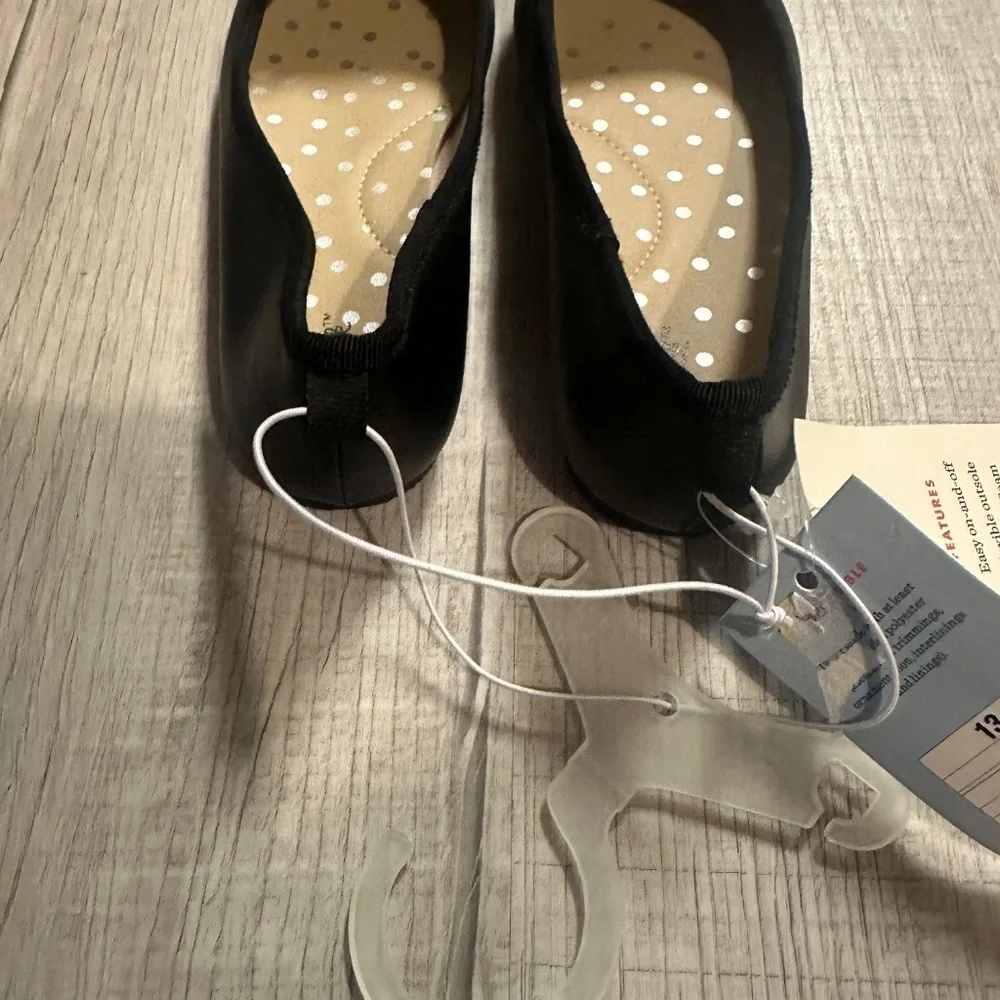 Cat & Jack Girls Ballet Flats Black Size 13